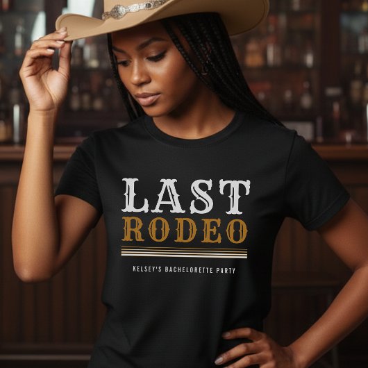 Last Rodeo Bachelorette Bachelor Party Brown Tシャツ
