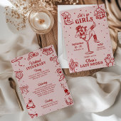 Last Rodeo Bachelorette Party Schedule Doodle 招待状