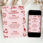 Last Rodeo Bachelorette Party Schedule Doodle 招待状