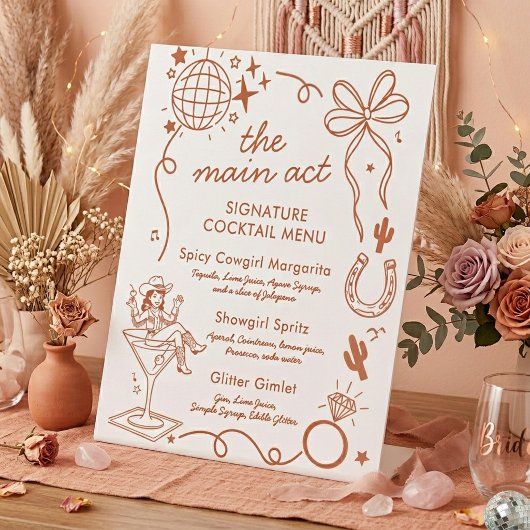 Last Rodeo Bachelorette Party Signature Drink  台座サイン