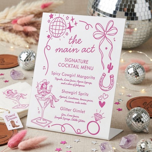 Last Rodeo Bachelorette Party Signature Drink  台座サイン