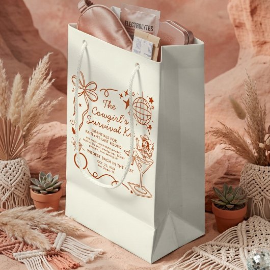 Last Rodeo Bachelorette Party Survival Kit スモールペーパーバッグ