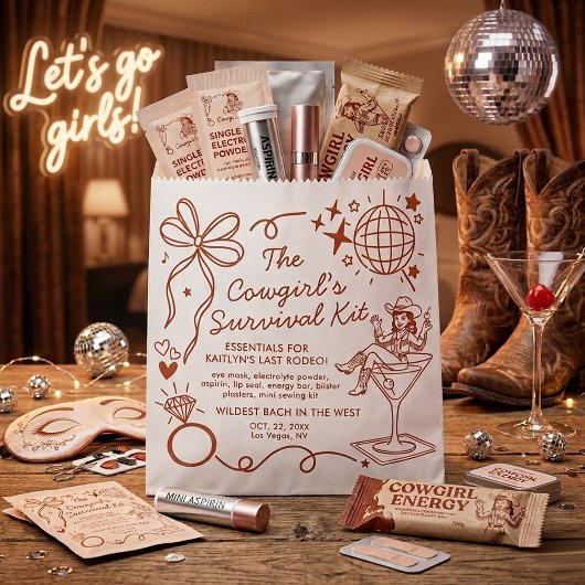 Last Rodeo Bachelorette Party Survival Kit フェイバーバッグ