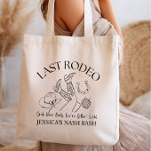 Last Rodeo Bachelorette, Personalized Boho Bridal トートバッグ