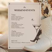 Last Rodeo Bachelorette Weekend Itinerary 招待状