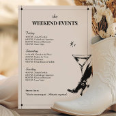 Last Rodeo Bachelorette Weekend Itinerary Invitati 招待状