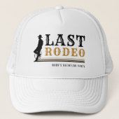 Last Rodeo Cowboy Bachelor Party Brown & Black キャップ (正面)