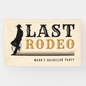 Last Rodeo Cowboy Bachelor Party Tan Brown 横断幕 (横)
