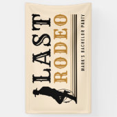 Last Rodeo Cowboy Bachelor Party Tan Brown 横断幕 (縦)
