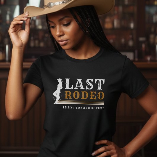 Last Rodeo Cowgirl Bachelorette Party Brown Tシャツ