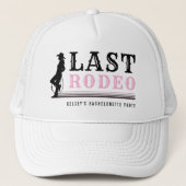 Last Rodeo Cowgirl Bachelorette Party Pink キャップ (正面)