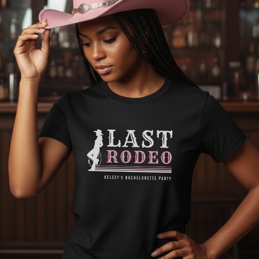 Last Rodeo Cowgirl Bachelorette Party Pink Tシャツ