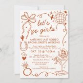 Last Rodeo Cowgirl Bachelorette Weekend Itinerary 招待状 (正面)