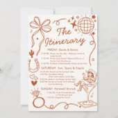 Last Rodeo Cowgirl Bachelorette Weekend Itinerary 招待状 (裏面)