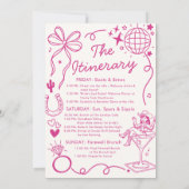 Last Rodeo Cowgirl Bachelorette Weekend Itinerary 招待状 (裏面)