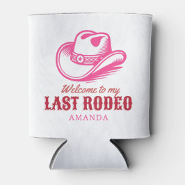last rodeo cowgirl hat pink bachelorette party 缶クーラー