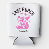 last rodeo cowgirl pink western bachelorette party 缶クーラー (正面)