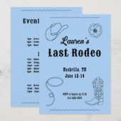 Last Rodeo Cowgirl Western Bachelorette Invitation 招待状 (正面/裏面)