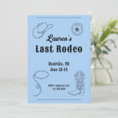 Last Rodeo Cowgirl Western Bachelorette Invitation 招待状 (スタンド正面)