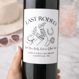 Last Rodeo Custom Wine Label | Nashville Bachelore ワインラベル