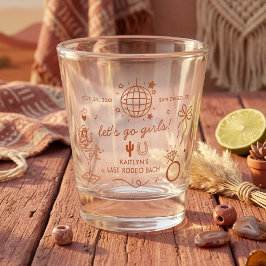 Last Rodeo Disco Cowgirl Bachelorette Party ショットグラス