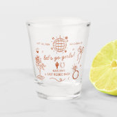 Last Rodeo Disco Cowgirl Bachelorette Party ショットグラス (正面)