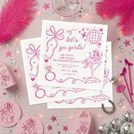 Last Rodeo Disco Cowgirl Bachelorette Party スタンダードカクテルナプキン