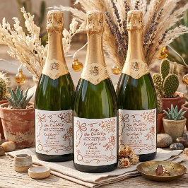 Last Rodeo Disco Cowgirl Bachelorette Party スパークリングワインラベル