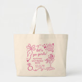 Last Rodeo Disco Cowgirl Bachelorette Party ラージトートバッグ (正面)