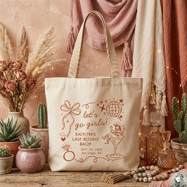 Last Rodeo Disco Cowgirl Bachelorette Party ラージトートバッグ