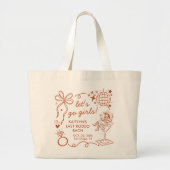 Last Rodeo Disco Cowgirl Bachelorette Party ラージトートバッグ (正面)