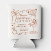 Last Rodeo Disco Cowgirl Bachelorette Party 缶クーラー (裏面)