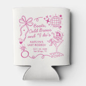 Last Rodeo Disco Cowgirl Bachelorette Party 缶クーラー (裏面)