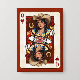 Last Rodeo Midwest Queen of Hearts Card 缶バッジ