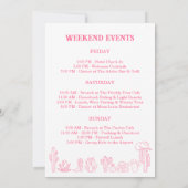 Last Rodeo Pink Bachelorette Party Weekend 招待状 (裏面)