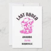 last rodeo pink cowgirl 招待状 (正面)
