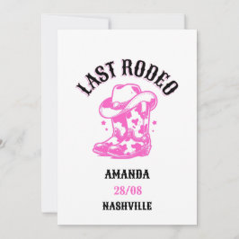 last rodeo pink cowgirl 招待状