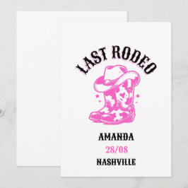 last rodeo pink cowgirl 招待状