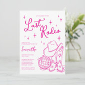 Last Rodeo Pink Cowgirl Bachelorette Party Weekend 招待状 (スタンド正面)