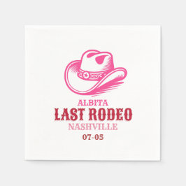 last rodeo pink cowgirl hat スタンダードカクテルナプキン
