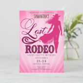 Last Rodeo Pink Cowgirl Nashville Bachelorette  招待状 (スタンド正面)