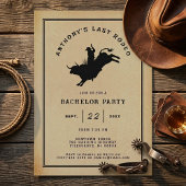 Last Rodeo | Rustic Western Bachelor Party 招待状