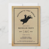Last Rodeo | Rustic Western Bachelor Party 招待状 (正面)