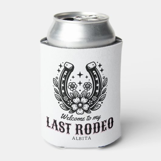last rodeo western bachelorette party custom name 缶クーラー (缶正面)