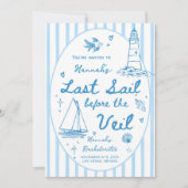 Last Sail Before the Veil Bachelorette Itinerary 招待状 (正面)