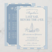 Last Sail Before The Veil Bachelorette Itinerary & 招待状 (正面/裏面)