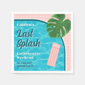 Last Splash Bachelorette Weekend Pool Party スタンダードカクテルナプキン (正面)