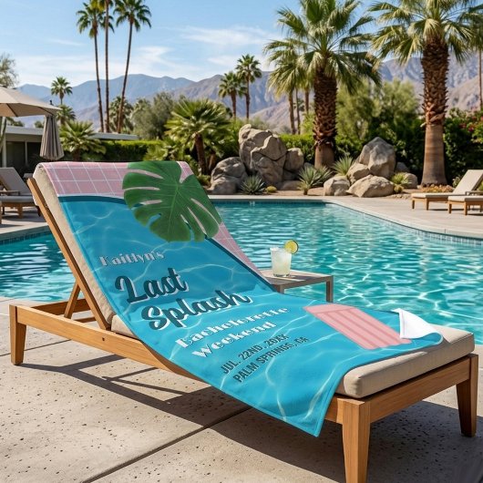 Last Splash Bachelorette Weekend Pool Party ビーチタオル