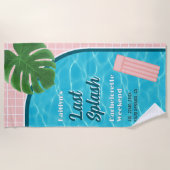 Last Splash Bachelorette Weekend Pool Party ビーチタオル (正面)