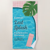 Last Splash Bachelorette Weekend Pool Party ビーチタオル (正面)
